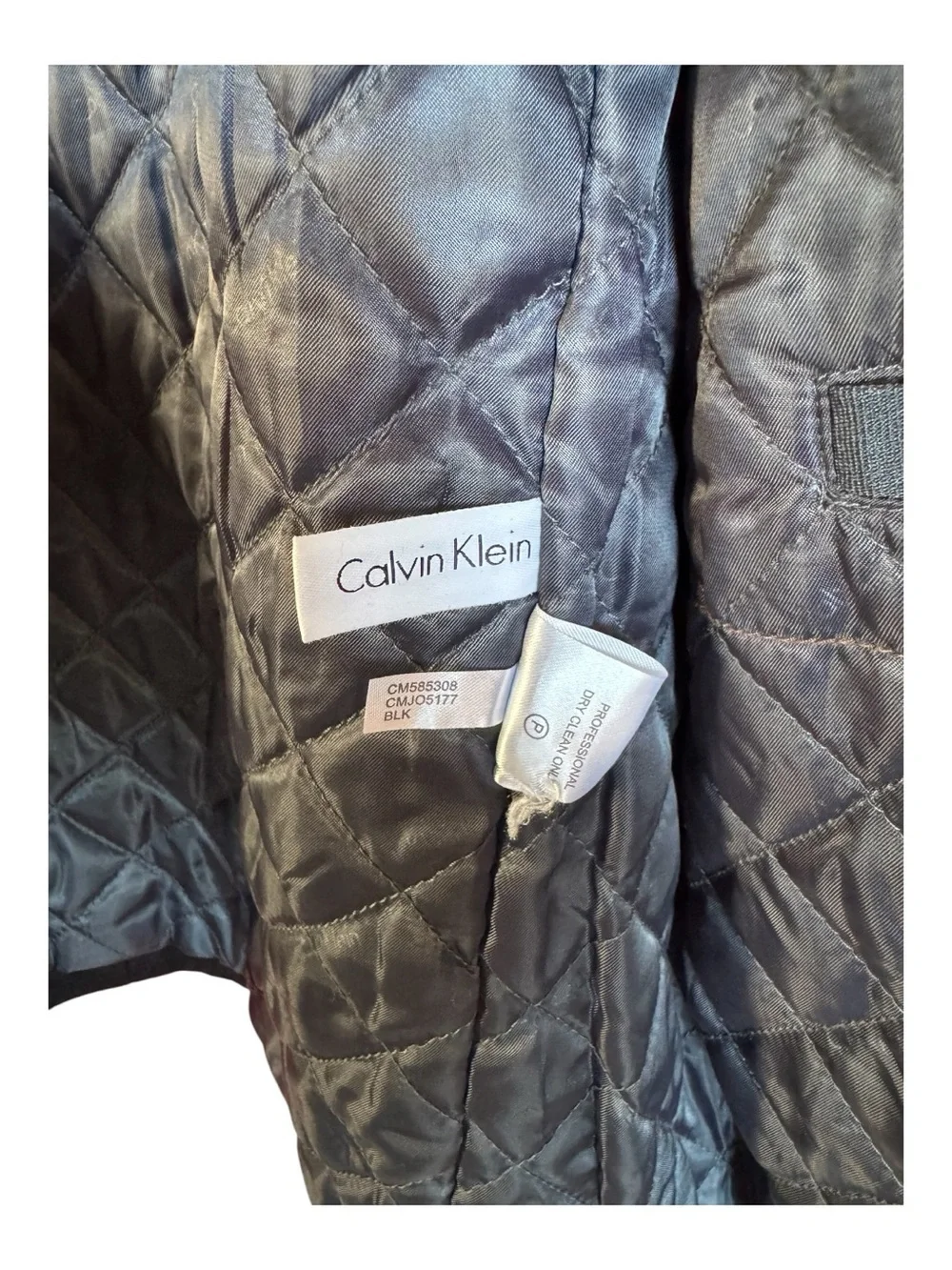 Calvin Klein Men's Black Double-Breasted Wool Blend Peacoat medium